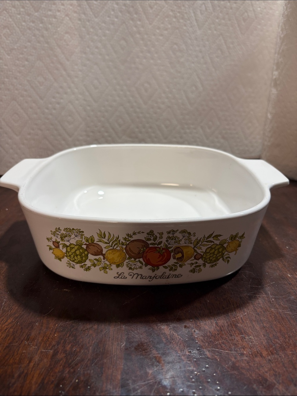 Corning Ware Spice of Life casserole dish with Pyrex lid